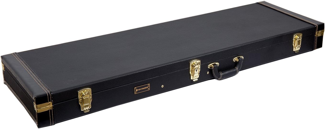 Crossrock Hardshell Arch Top wood case fits SG Electric Guitars-Black(CRW600SGBK)