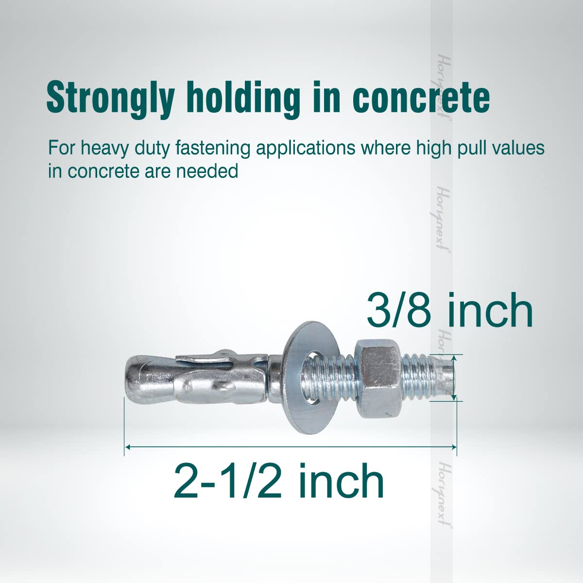 3/8 Concrete Anchors, Concrete Wall Anchors, Metal Wedge Bolts