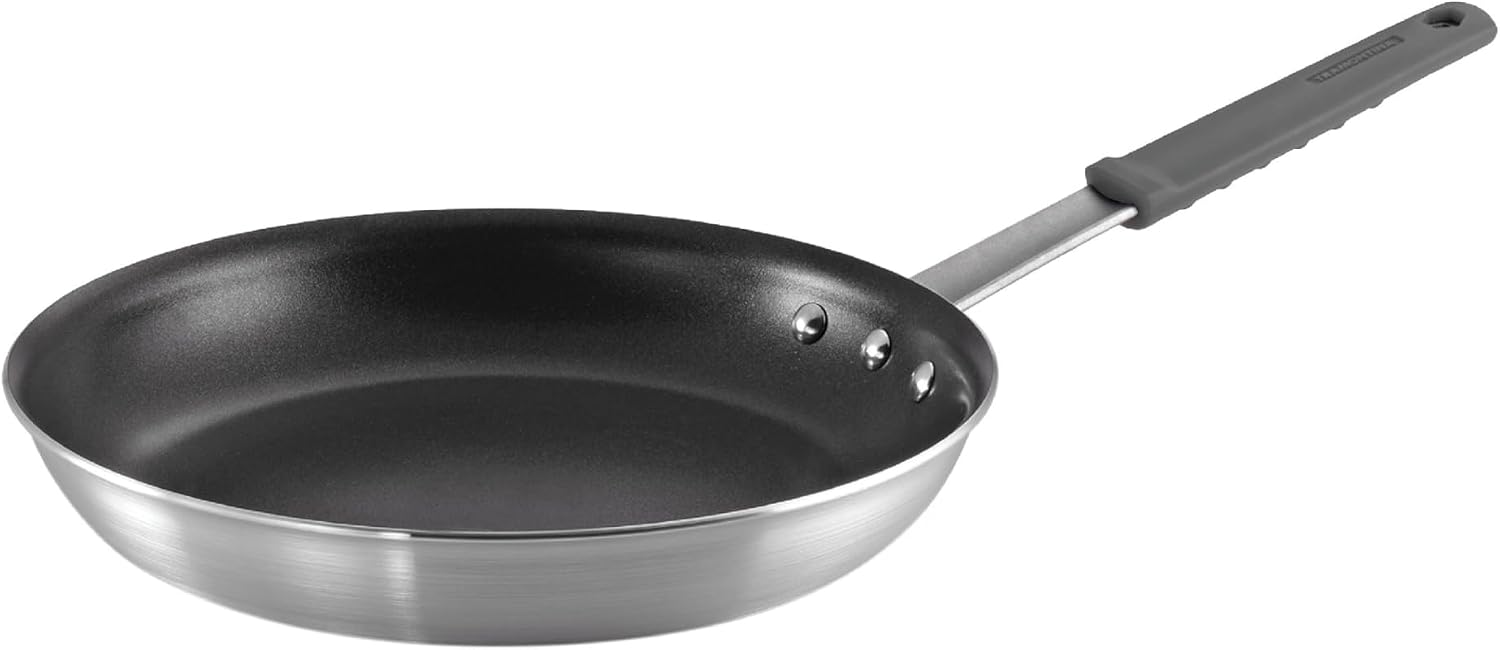 Tramontina Professional 8-Inch Non Stick Small Frying Pan | Heavy-Gauge Aluminum Skillet with Reinforced Nonstick Coating, Red Handle, Dishwasher and Oven Safe, Made in Brazil