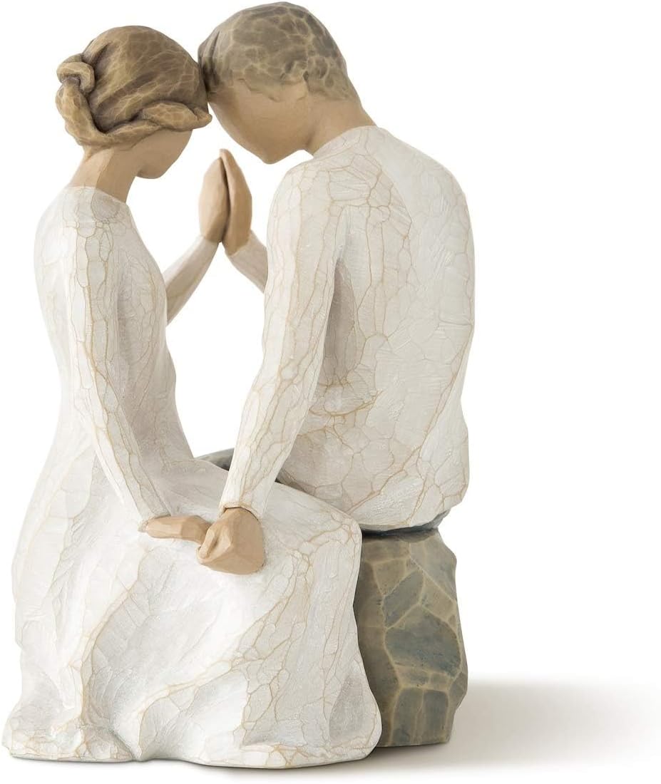 Willow Tree You and Me (Darker Skin), Sculpted Hand-Painted Figure | Cast from a Susan Lordi Original Carving, Expression of Love and Caring, Display on Shelf, Table or Mantel, Fitted Gift Box