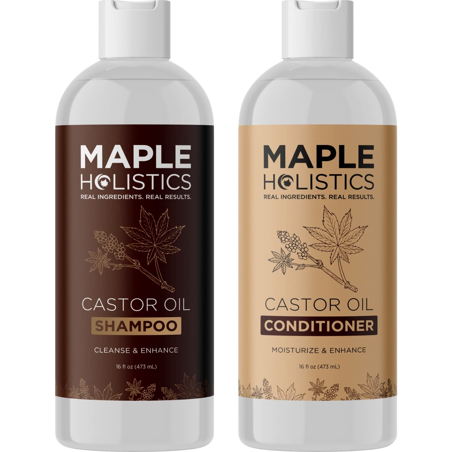 Sulfate Free Shampoo and Conditioner Set - Tea Tree Sage and Rosemary Shampoo and Conditioner for Dry Flaky Scalp Care - Deep Cleansing Color Safe Shampoo and Conditioner for Damaged Dry Hair Care