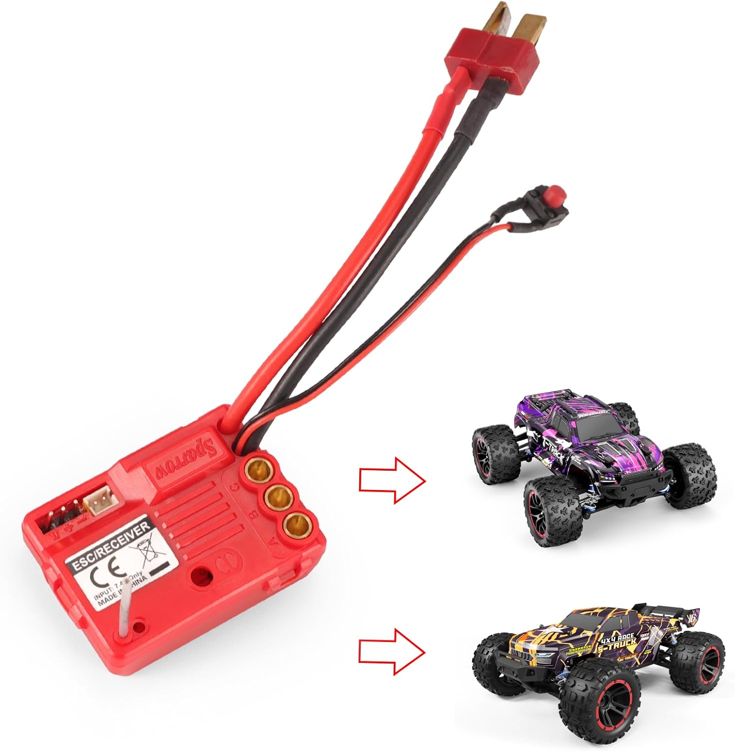 HAIBOXING 1/18TH Scale RC Cars Spare Parts Waterproof Brushless ESC/Receiver Apply to 18859A (M1906)