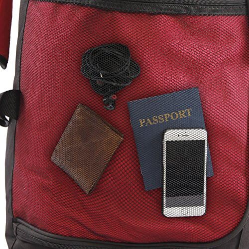 Pacific Coast Unisex 30" Large Rolling Duffel Bag, Red, One Size