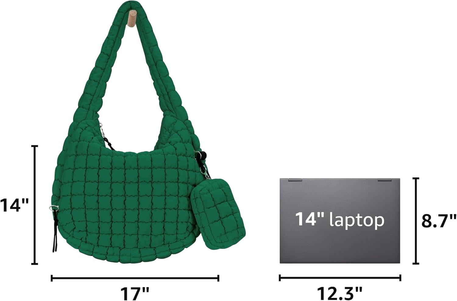 Puffer Tote Bag for Women Large Quilted Puffy Lightweight Carryall Crossbody Tote Bag for Women