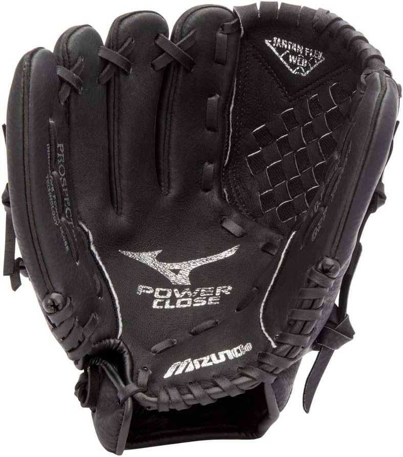 Mizuno Prospect PowerClose Youth Baseball Glove Series I V-Flex Notch I Parashock Palm Pad I Buttersoft Palm Liner