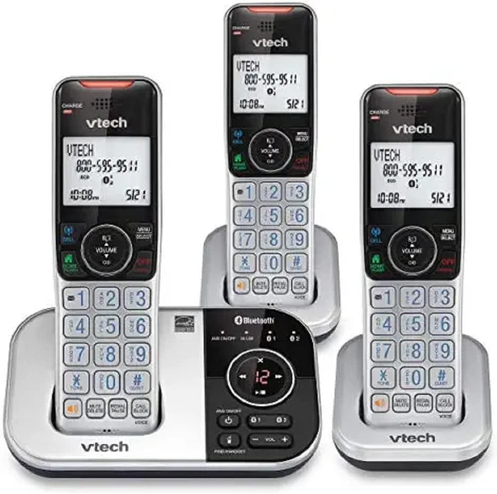 VTech VS112-27 2 Handset Cordless Phone with Answering Machine, Call Blocking, Caller ID, Intercom and Connect to Cell