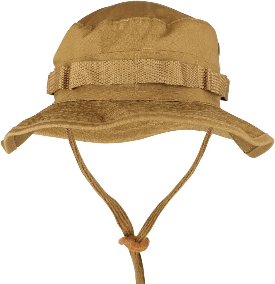 Armycrew Ripstop Tear Resistant Cotton Jungle Boonie Cap with Chin Strap