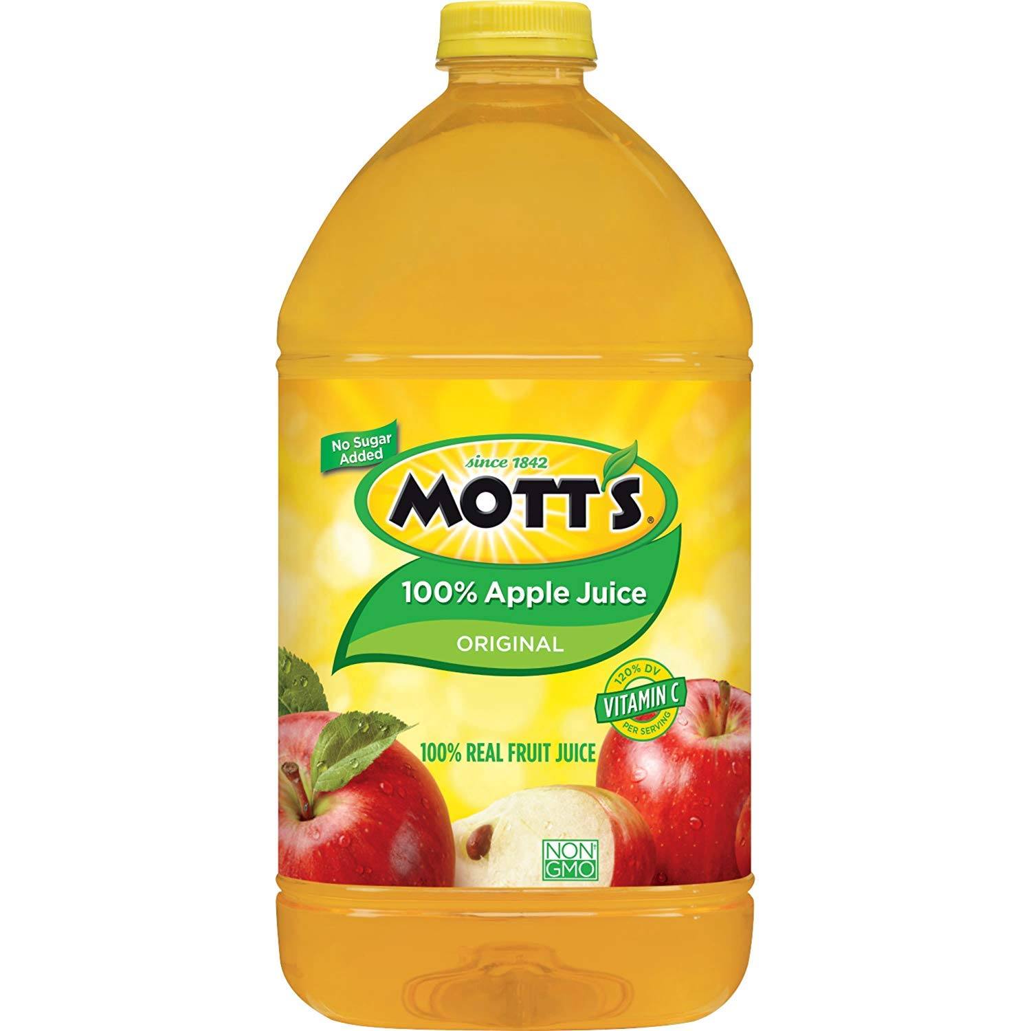 Mott's 100% Original Apple Juice, 64 Fl Oz Bottle (Pack Of 8), 2 Servings Of Fruit Per Cup, 100% Fruit Juice, Gluten-free, Caffeine-free, Kosher, And Contains No Artificial Colors Or Sweeteners