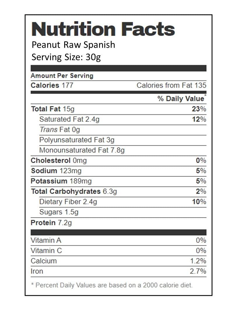 Aiva Raw Spanish Peanuts (5 LB) Bulk – Whole Unsalted Peanuts for Snacking, Cooking, and Baking | Product of USA | Spanish Premium Grade