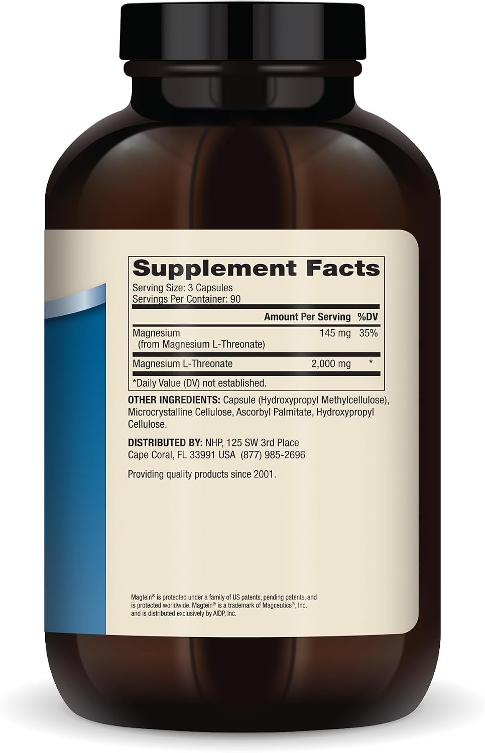 Dr. Mercola Magnesium L-Threonate, Magnesium Advanced Supplement with Magtein, 2000 mg per Serving, High Bioavailability for Cognitive Support, Memory & Brain Health, Non-GMO, Gluten Free, 90 Capsule