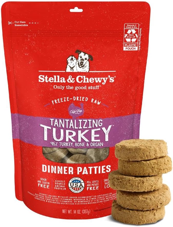 Stella & Chewy’s Freeze Dried Raw Dinner Patties – Grain Free Dog Food, Protein Rich Stella’s Super Beef Recipe – 5.5 oz