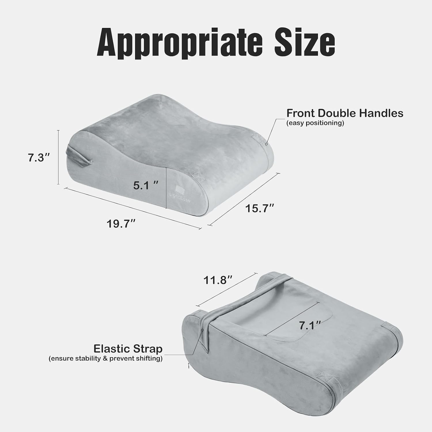 LightEase Memory Foam Leg, Knee, Ankle Foot Support and Elevation Pillow for Surgery Recovery