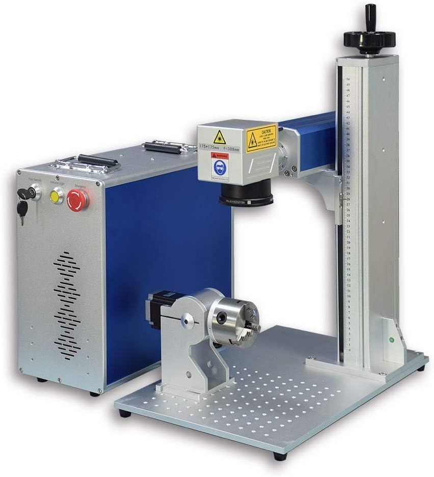 US Stock 60W Fiber Laser Engarver Machine MOPA JPT M7 Fiber Laser Marking Engraveing Machine with 175×175mm lens and 80mm Rotary Chuck Mopa Marker