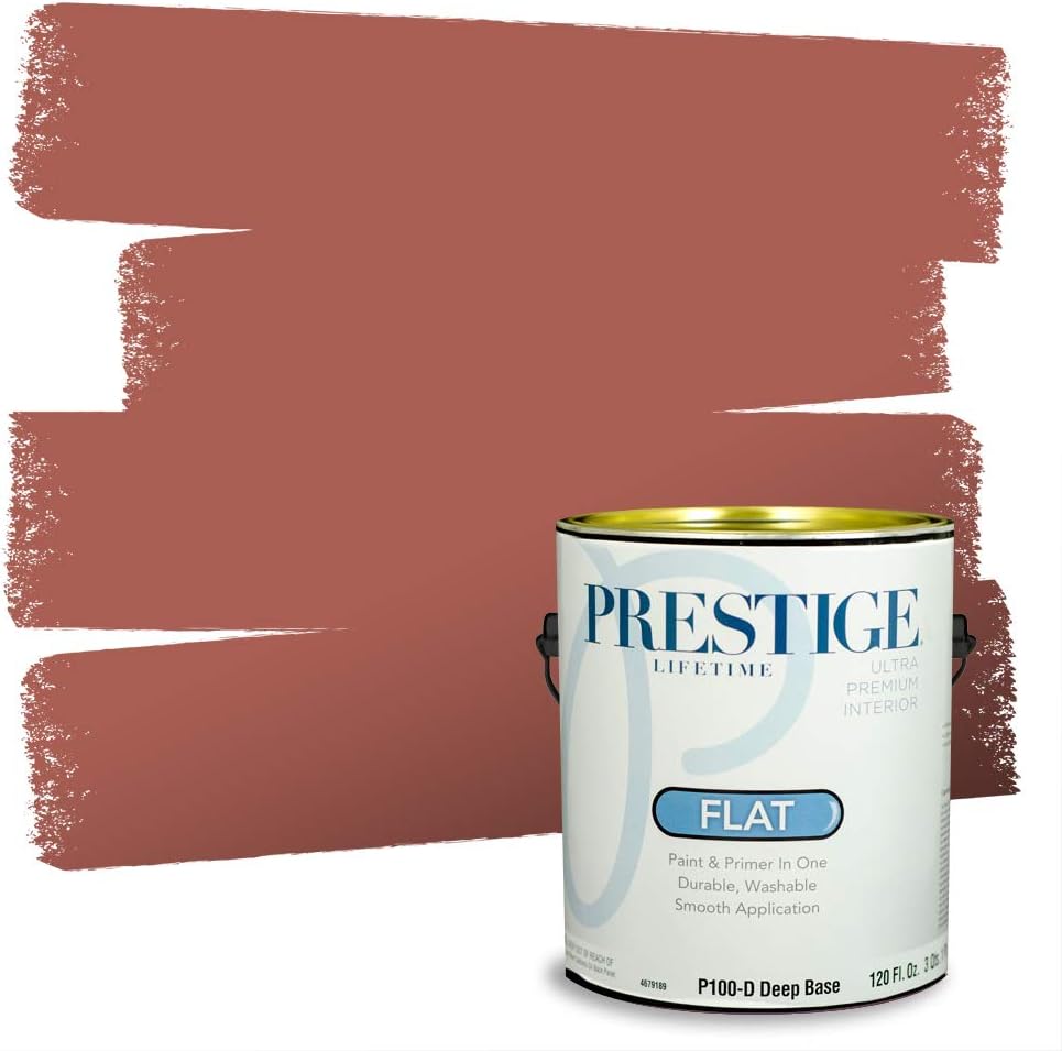 PRESTIGE Paints Exterior Paint and Primer In One, 1-Gallon, Satin, Comparable Match of Sherwin Williams* Grandeur Plum*