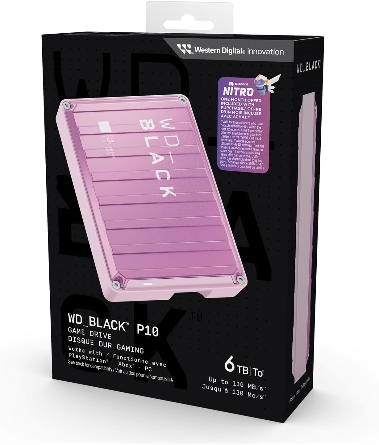 WD_BLACK 4TB P10 Game Drive, Portable External Hard Drive, Works with Playstation, Xbox, & PC - WDBA3A0040BBK-WESN