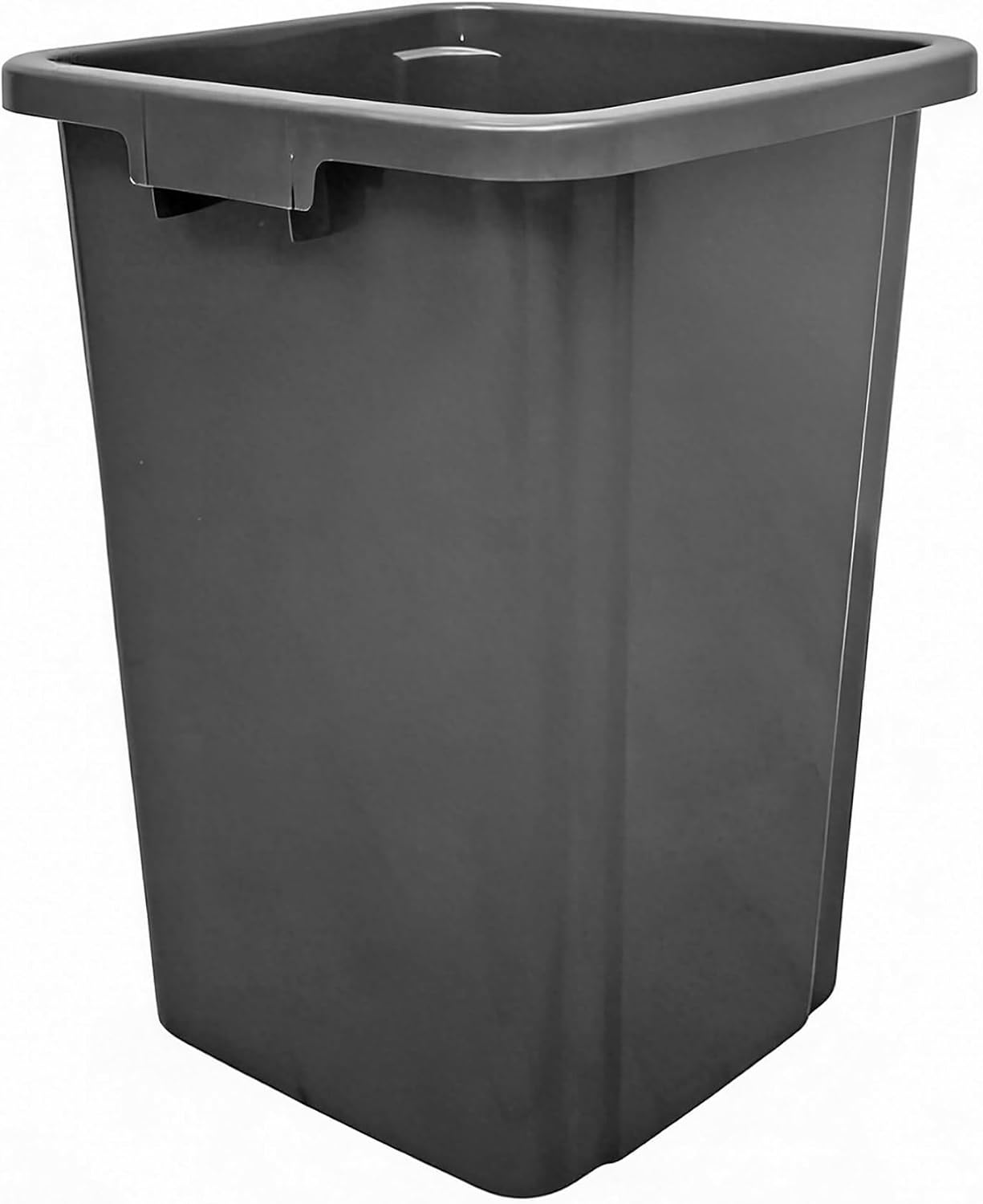 FixtureDisplays® 26 Gallon Square Grey Trash Can Black Garbage Waste Bin Container Heavy Duty Receptacle 19.3x19.3x26" 15052