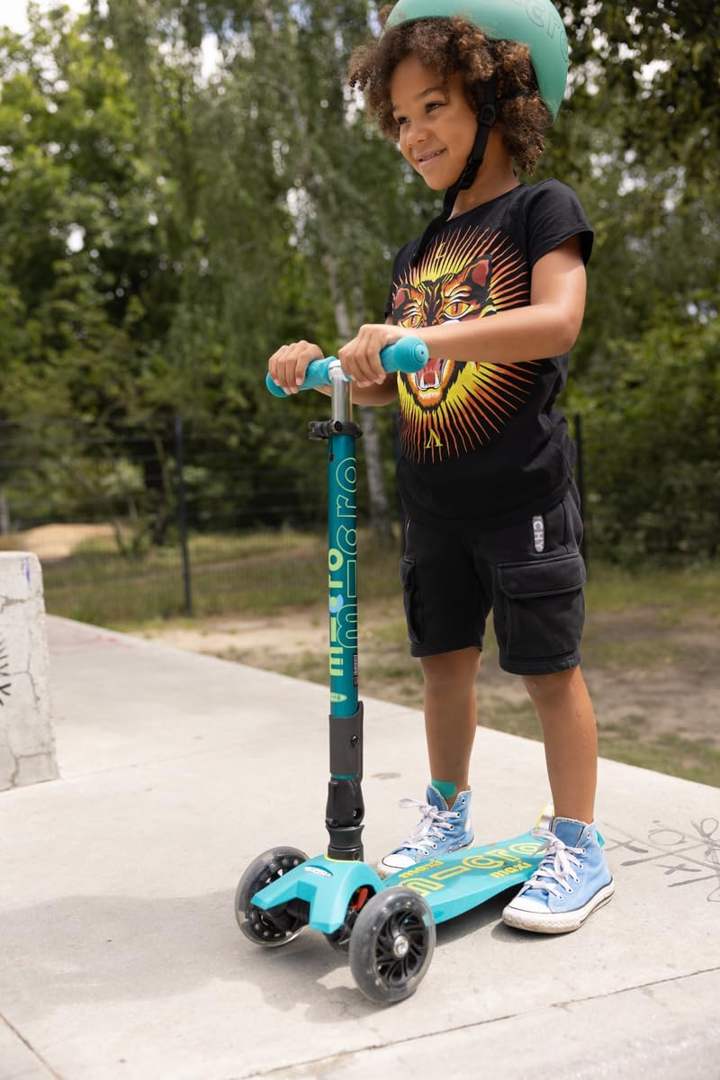 Micro Kickboard | Maxi Foldable LED Kids Scooter for Ages 5-12 | Children