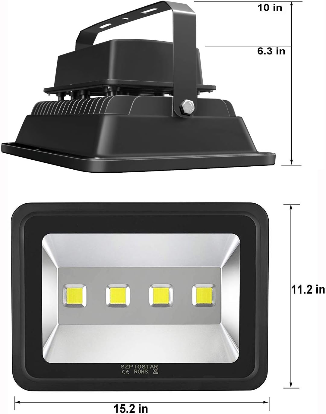 200W LED Flood Lights Outdoor, 20000LM Super Bright Security Floodlight, 100-277V, IP66 Waterproof, Commercial Exterior Light Fixture, 6000K Daylight White, Arena Yard Court Stadium Parking Lot Light