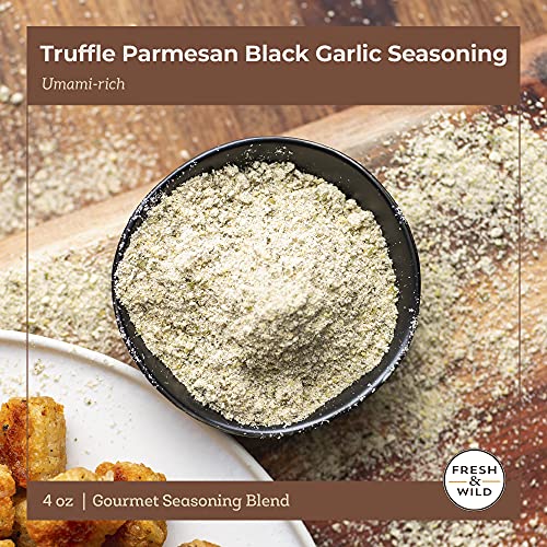 Fresh & Wild | Premium Truffle Parmesan Black Garlic Seasoning | Heighten Umami-Rich Foods, Toss with French Fries