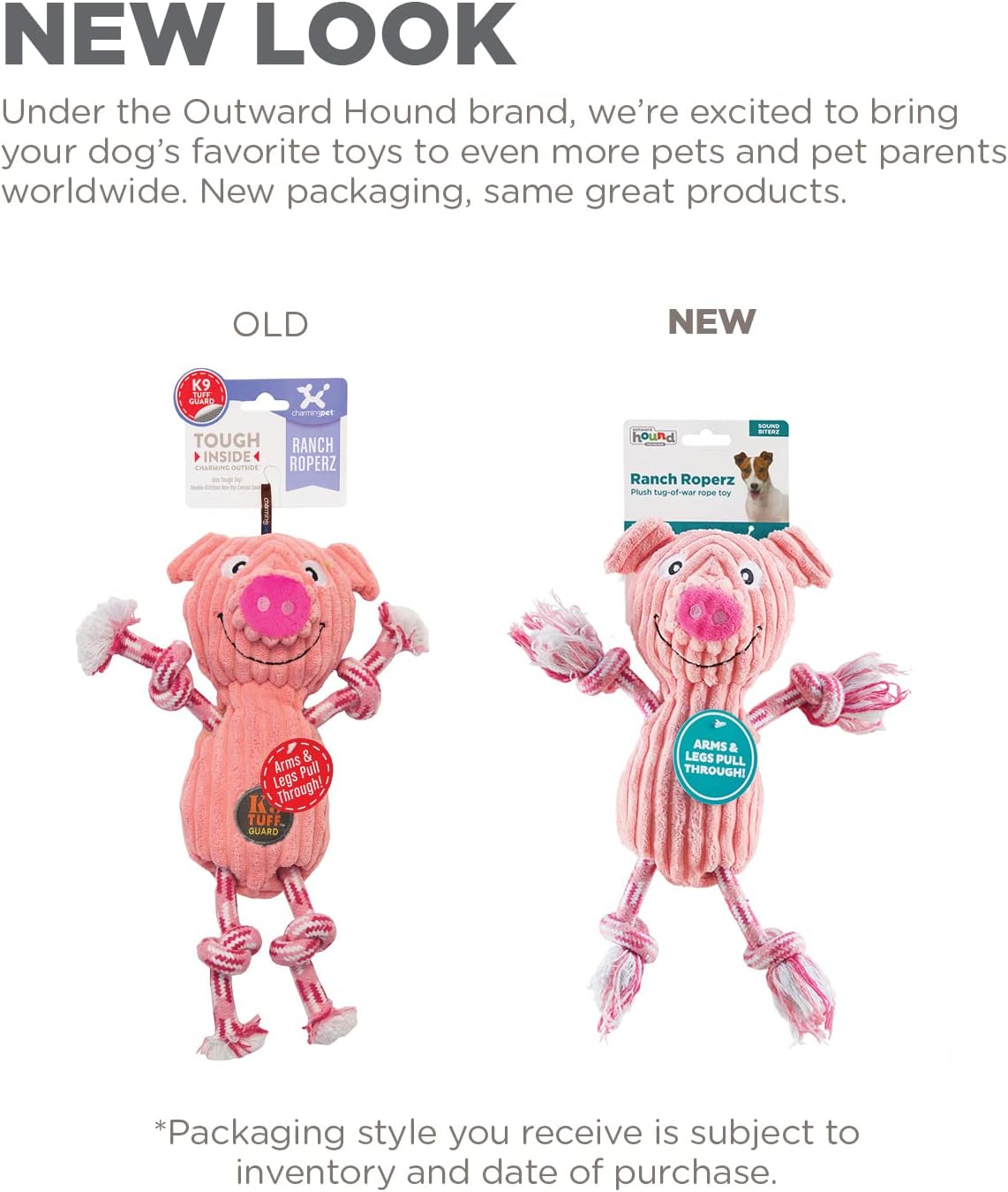 Outward Hound by Charming Pet Ranch Roperz Cow Plush Squeaky Dog Toy