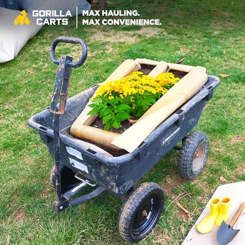Gorilla Carts 10-Inch No-Flat Replacement Wheels, 4-Pack