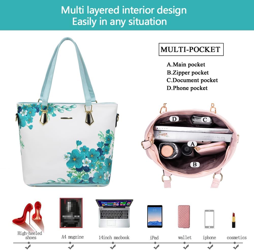 2E-youth Designer Purses and Handbags for Women Satchel Shoulder Bag Tote Top Handle Bag