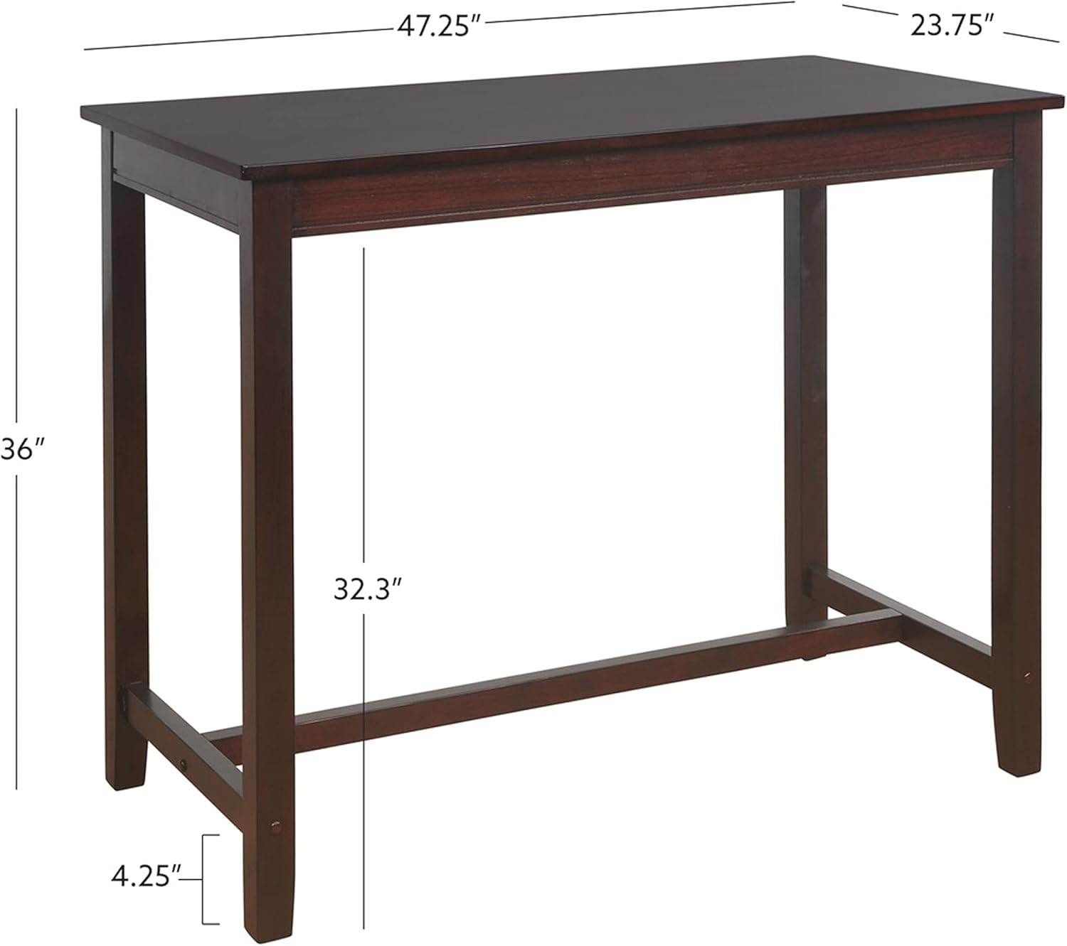 Linon Claridge Rustic Wood 36 inch Height Pub Table