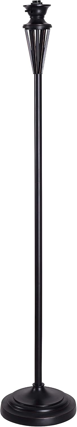 Kenroy Home Harmond 1 Light Art Glass Torchiere with Bronze Finish, Classic Style, 71.5" Height, 14.5" Width, 14.5" Depth