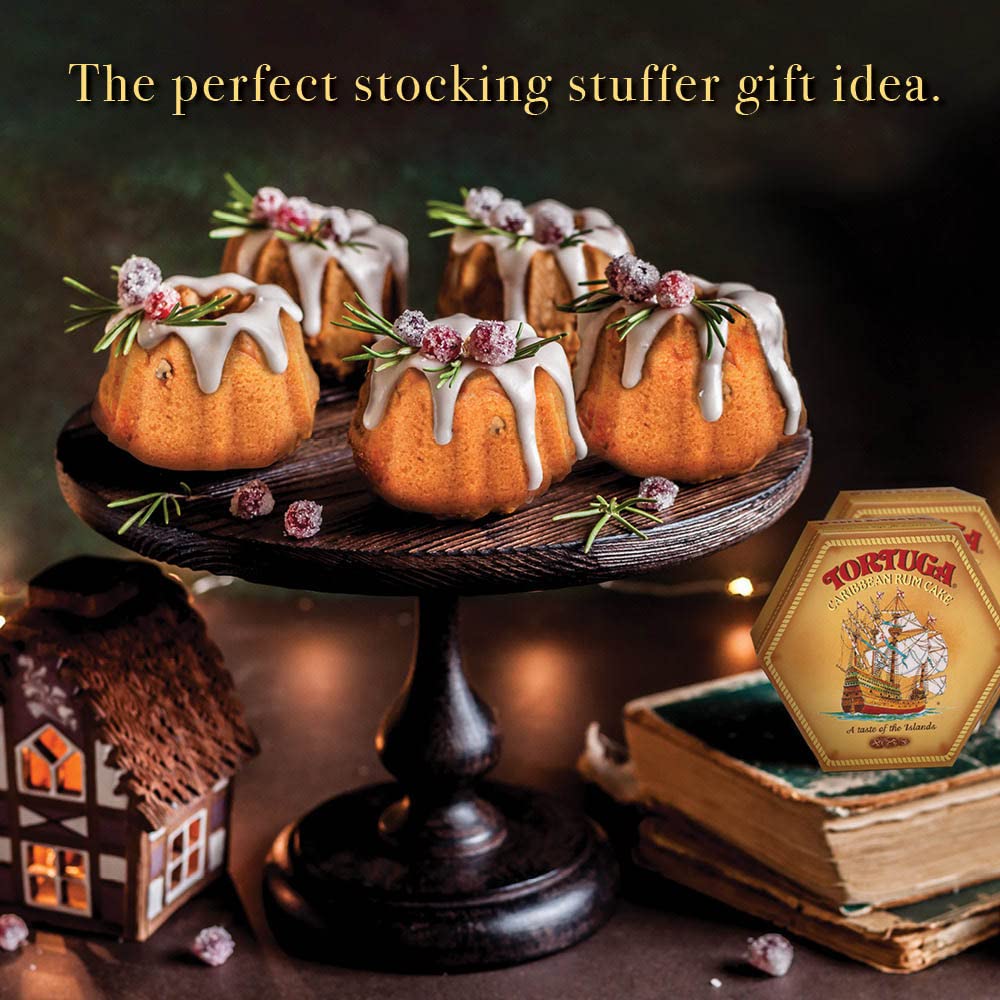 TORTUGA Provenance Rum Cake Variety Pack – 4 oz. - 6 Pack - The Perfect Premium Gourmet Gift for Stocking Stuffers, Gift Baskets