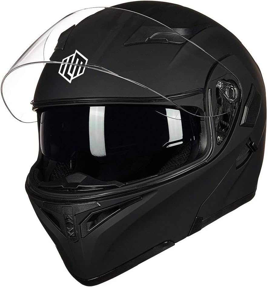 ILM Motorcycle Dual Visor Flip up Modular Full Face Helmet DOT Model 902/902L