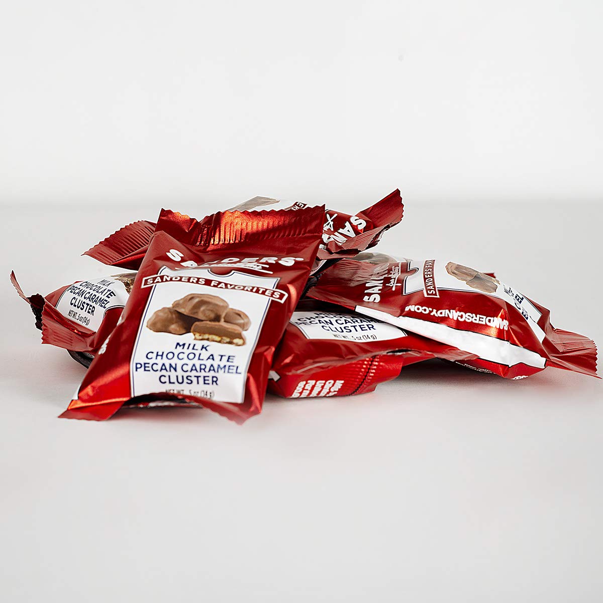 Sanders Milk Chocolate Pecan Tortie, Chocolate & Caramel Pecan Turtles, Individually Wrapped (48 Count), .5 Ounce (Pack of 48)