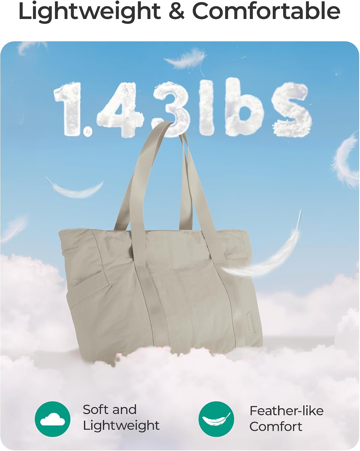 BAGSMART Gym Tote Bag for Women, 24L/28L Travel Tote Yoga Mat Bag