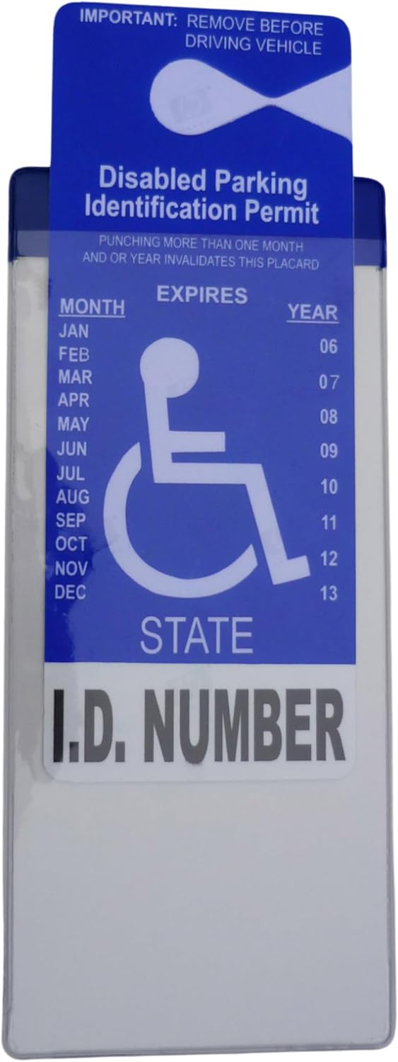 Silver by JL Safety- Handicap Parking Placard Holder, Magnetically Display & Put Away Your Disabled Permit Tag with Eyes Closed. Made in USA