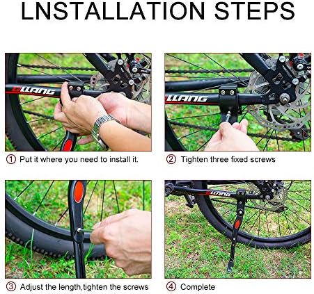 UHACKER Adjustable Bike Kickstand Aluminum Rear Side Bicycle Stand for Bike 22"-26"