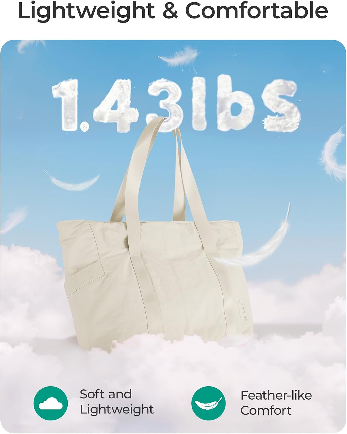 BAGSMART Gym Tote Bag for Women, 24L/28L Travel Tote Yoga Mat Bag