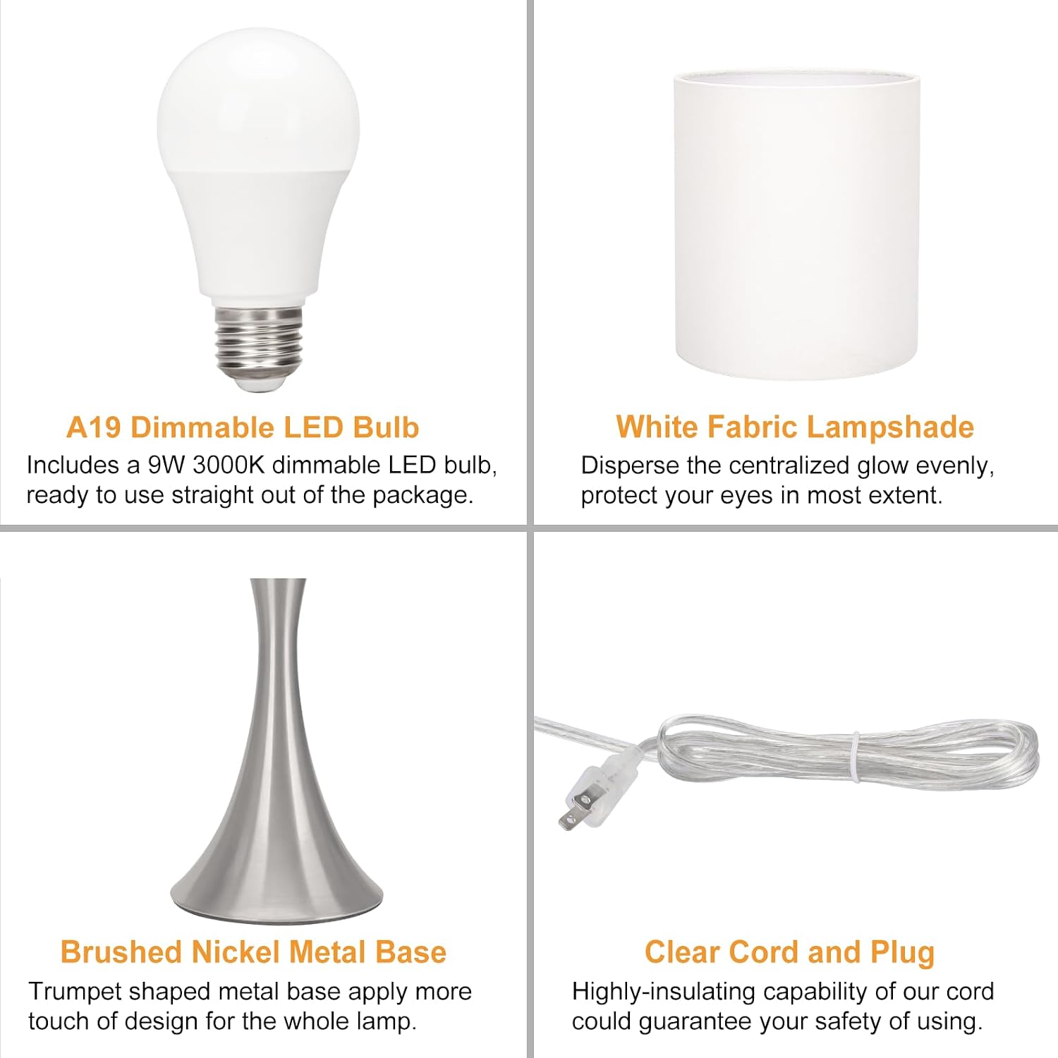 3 Way Touch Control Table Lamp