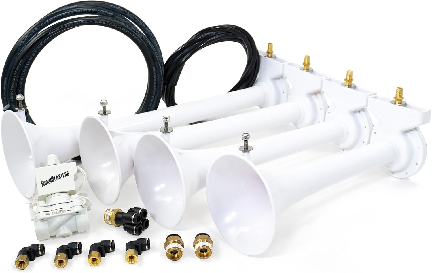 HornBlasters Shocker XL Train Horns Only - US Made Horns - 147.7 Actual dB