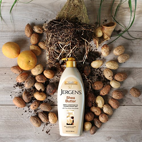 Jergens Shea Butter Body Lotion, Deep Moisturizer for Dry Skin, 26.5 fl oz | Enriching Hand and Body Lotion, Vitamin E, Extremely Dry Skin Relief, 2.5X More Radiant Skin, Deep Conditioning