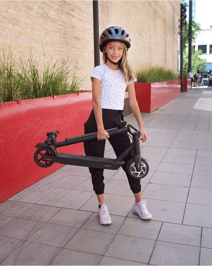 Hiboy S2 Lite Electric Scooter - 6.5" Solid Tires - Up to 10.6 Miles Long-Range & 13 MPH Portable Folding Commuting Scooter for Teens/Adults (Black)