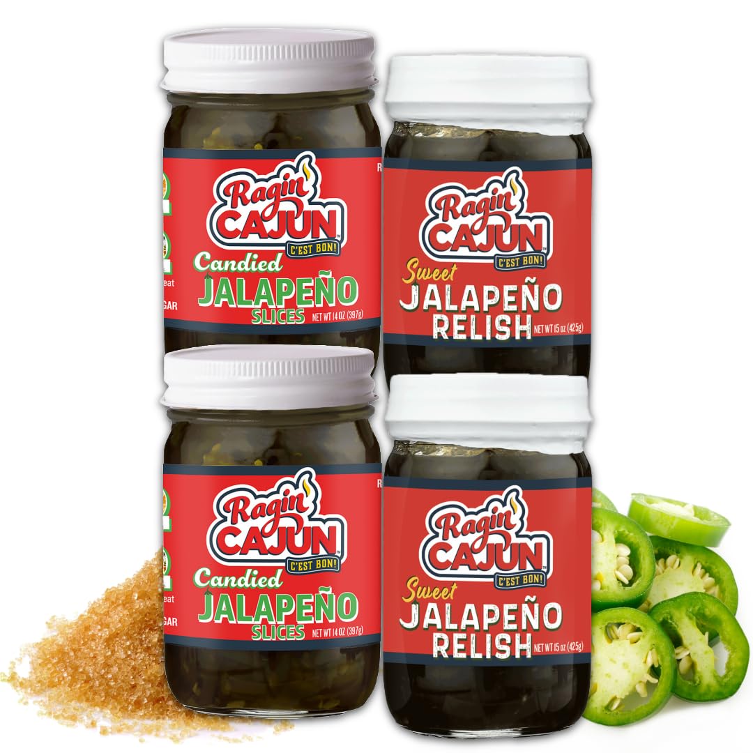 Ragin' Cajun Candied Jalapeno Slices, 12 fl oz - Pack of 2