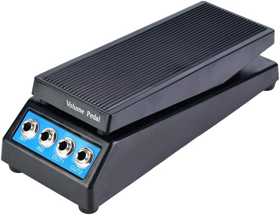 Guitar Volume Pedal DF1511A Guitar Stereo Volume Pedal DJ with Amplitude Adjustment Knob Volume Control Dual Input and Output