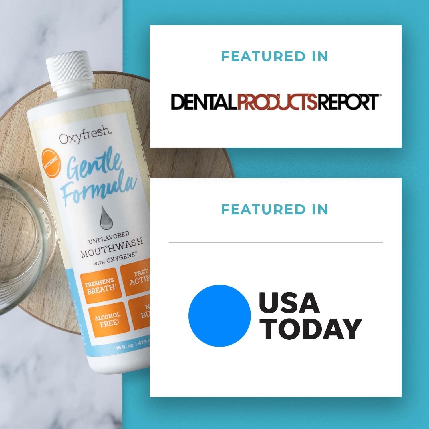 Oxyfresh Ultra Sensitive, Gentle Formula Unflavored Mouthwash & No Mint | Perfect for Ultra Sensitive Gums & Teeth – No Mint, Zero Alcohol, Flavor Free – Really Freshens Breath with Zero Stinging