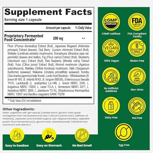 Dr Ohhira's 3-in-1 Probiotics, Prebiotics and Postbiotics to Support Digestive Health for Men & Women | Support Complete Gut Health with Pre, Pro and Post biotics Supplement | 30 Vegan Capsules