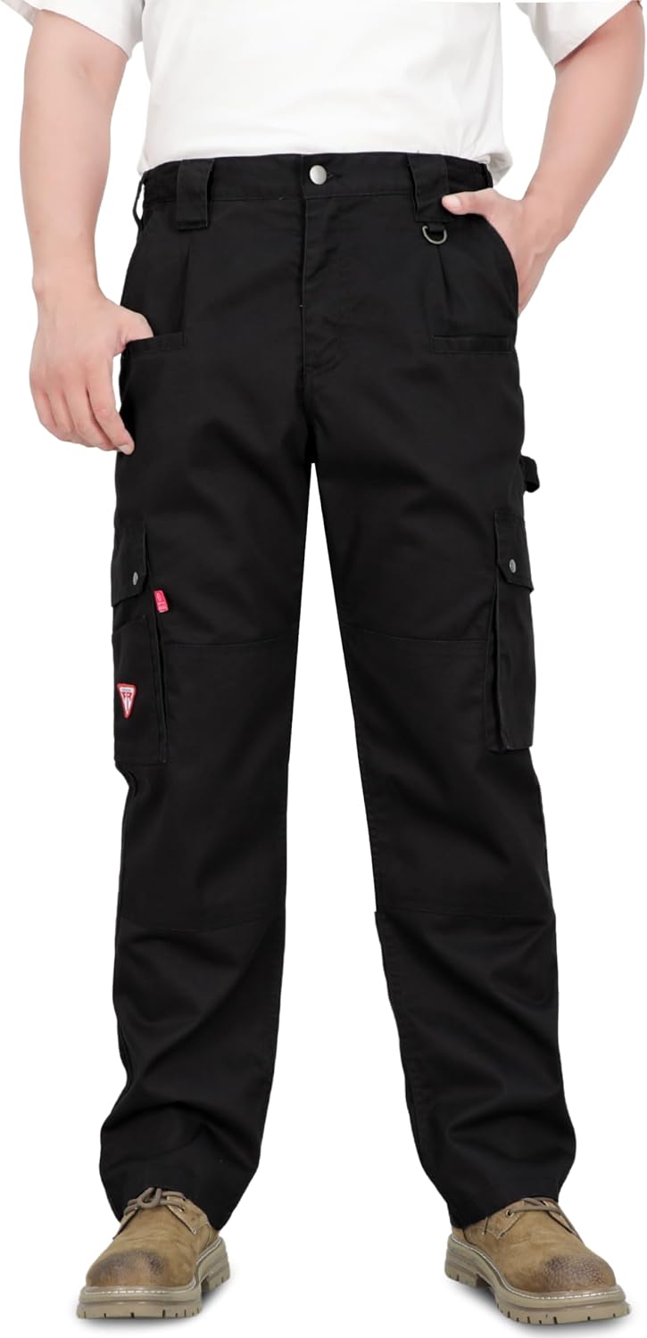 TICOMELA FR Pants for Men 7.5oz Lightweight (9 Pockets) Multi-Pocket 100% C
