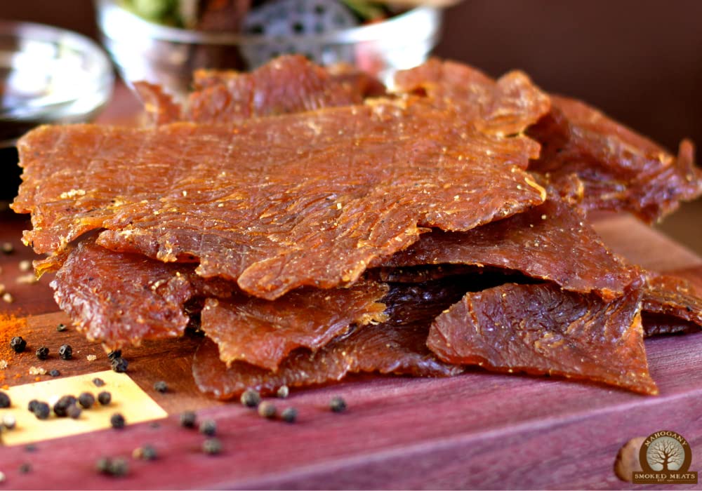 Mahogany Smoked Meats: Sweet N Spicy Turkey Jerky - 16oz