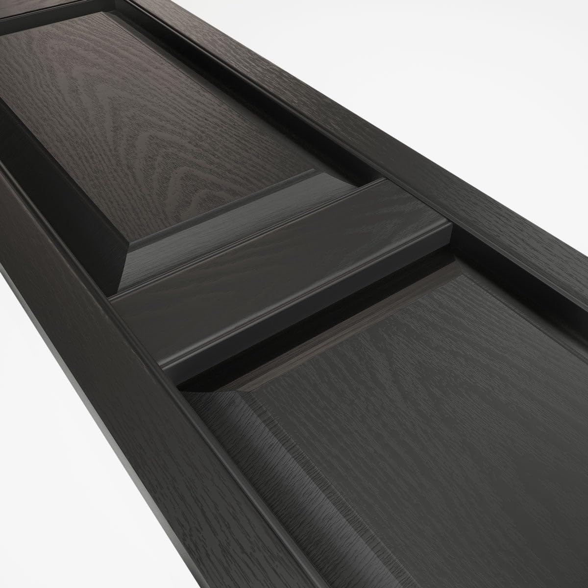 14 3/4"W x 71"H EverColor Raised Panel Exterior Vinyl Shutters, w/Installation Shutter-Lok's & Matching Screws (Per Pair), Black