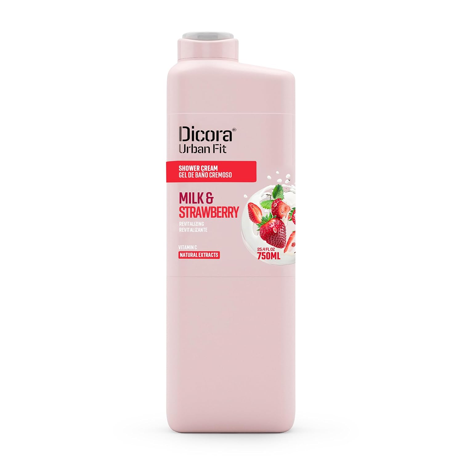 Dicora Urban Fit Shower Gel - Women and Mens Body Wash for All-Day Hydration - Prevents Premature Aging with Vitamin C - Citrus and Peach - 25.4 oz