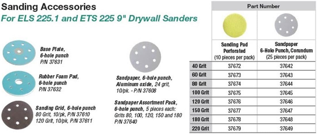 CS Unitec ELS 225.1 Long-Reach Drywall Sander, 9" Disc Diameter
