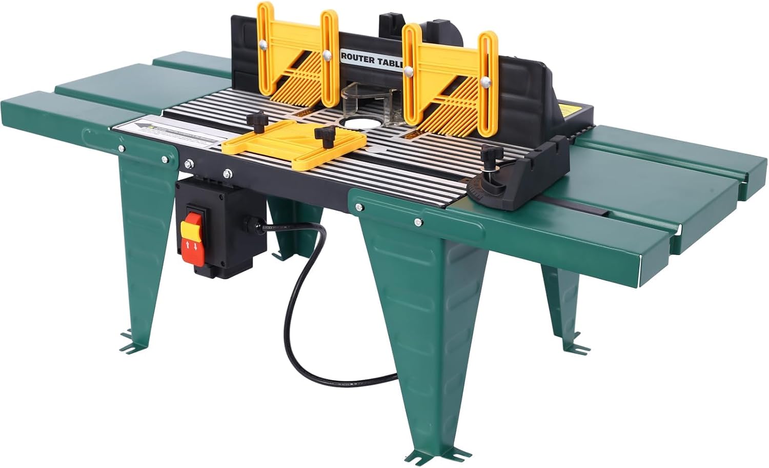 Universal Benchtop Router Table with Adjustable Fence, Steel Stand & Precision Routing for Woodworking – Craftsman Electric Router Table Tool (Black)