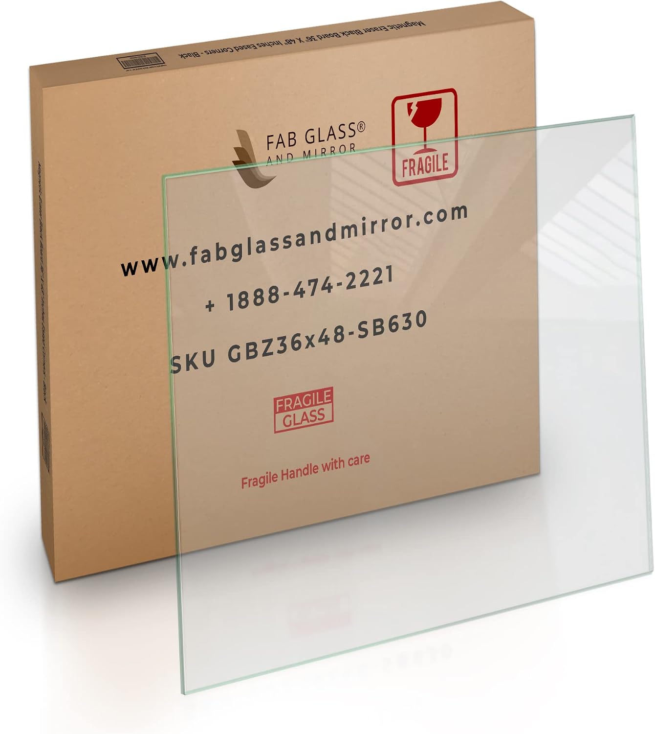 Clear Tempered Glass Table Top 22 Inch Square Flat Polished Edge with 1/4 Inch Thickness for Dining, Coffee or Side Tables by Fab Glass and Mirror
